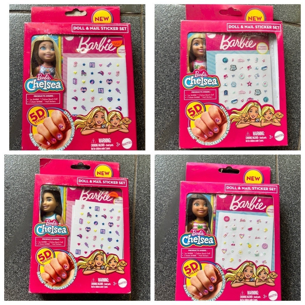 Boneka Barbie - Barbie Chelsea - Doll & Nail Sticker Set