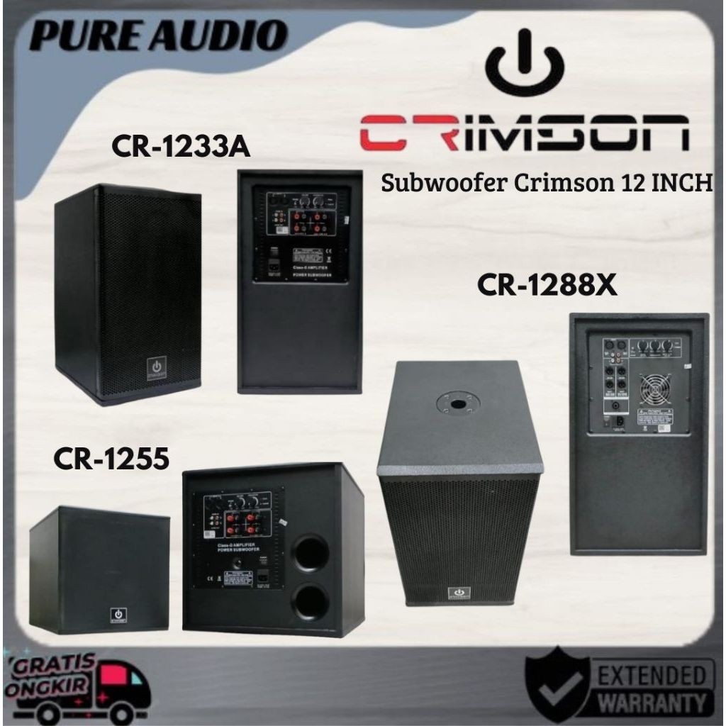 Subwoofer Crimson 12 Inch CR-1233A CR-1255 CR-1288X Speaker