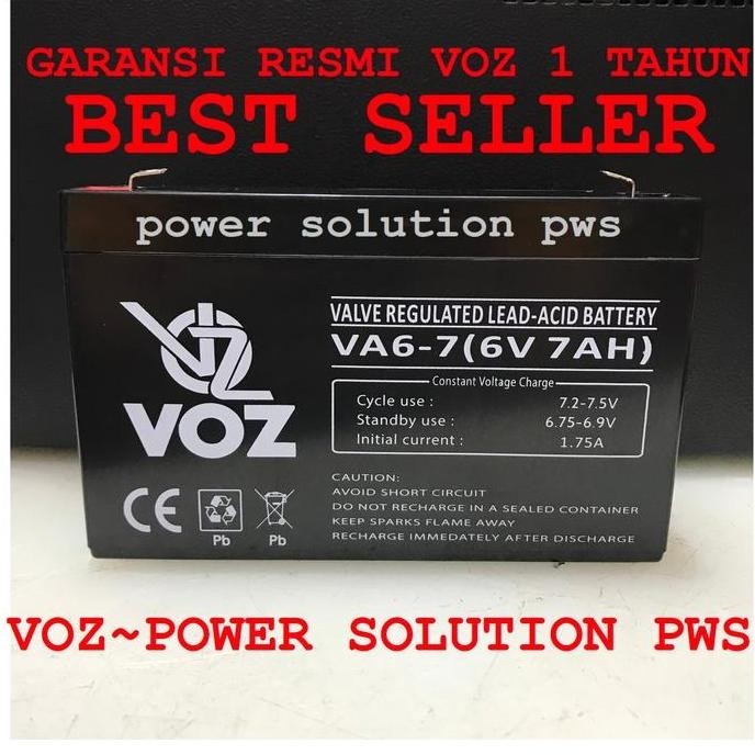 Homeid- Baterai 6V 7Ah, Baterau 6V7Ah, Aki Kering 6V7Ah,Battery Vrla Voz 6V7Ah