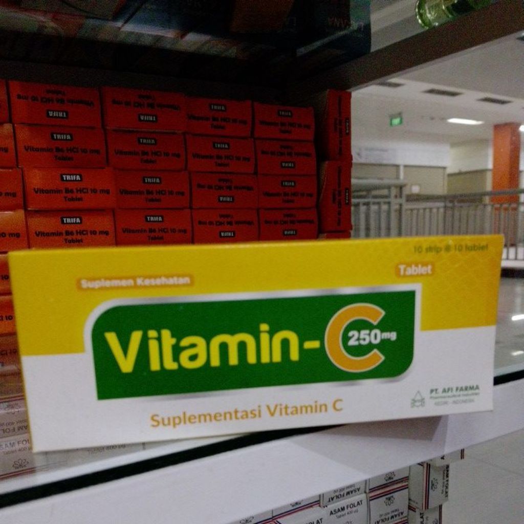 Vitamin C 250mg Tablet Suplemen Kesehatan Suplementasi Vitamin C 10 strip @ 10 tablet