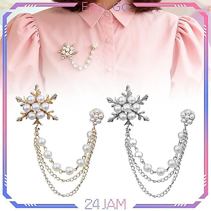 Terlaris Pin Bros Jas Bros Pin Rantai Jas Lapel Pin Bros Bros Kerah Kemeja Bros Mutiara Cantik