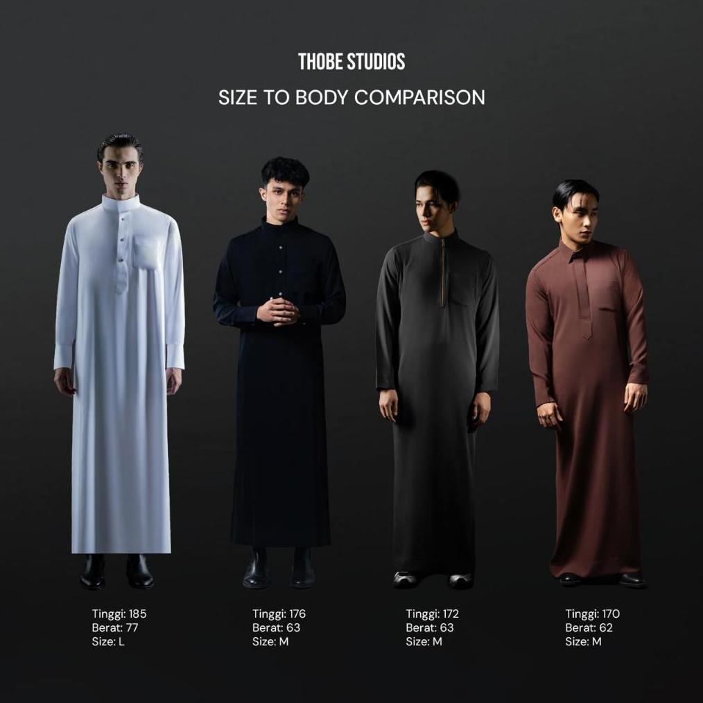 OFFICIAL [THOBE SMITH LINE] Thobe Studios Thoub x Bysofni (Jubah / Gamis Pria Premium Slimfit) - UV 