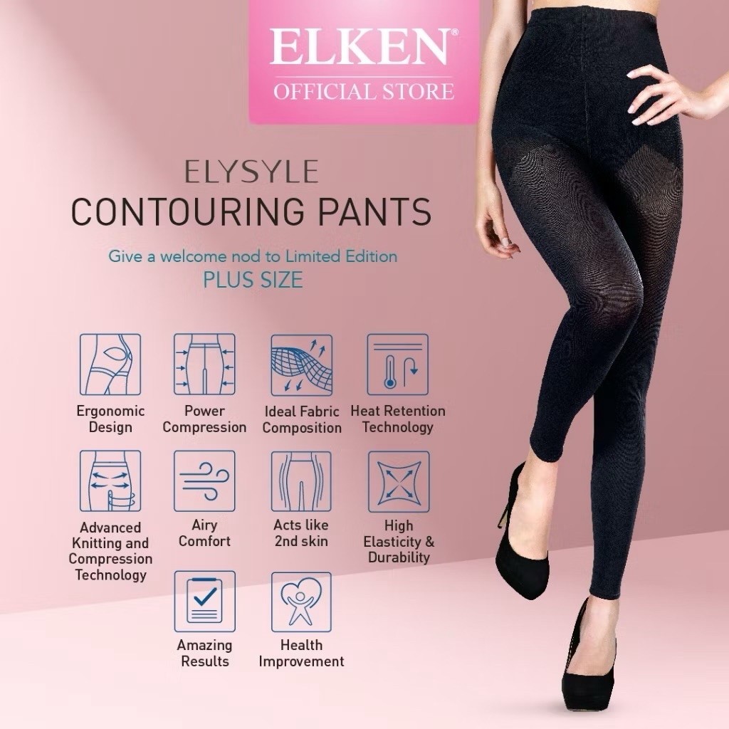 Elysyle Contouring Pants ECPANTS Black Made in Japan