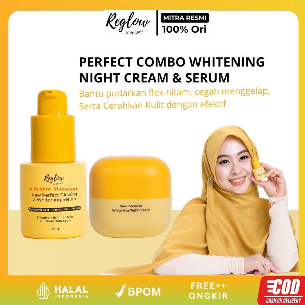 Reglow Whitening Serum + Night Cream Ampuh Menghilangkan Jerawat