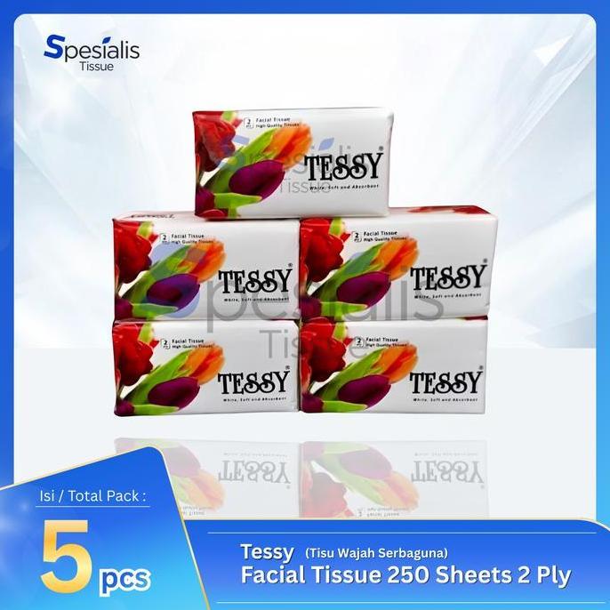 Limpar - Tissue Tessy 250 Sheets 2 Ply Isi 5 Packs