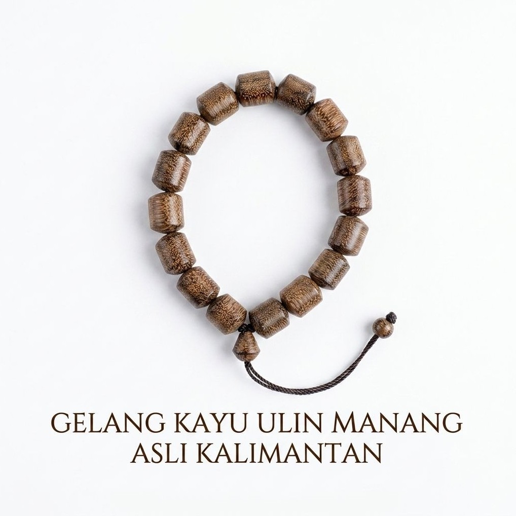 Gelang kayu ulin Manang / kayu ulin timbul asli kalimantan