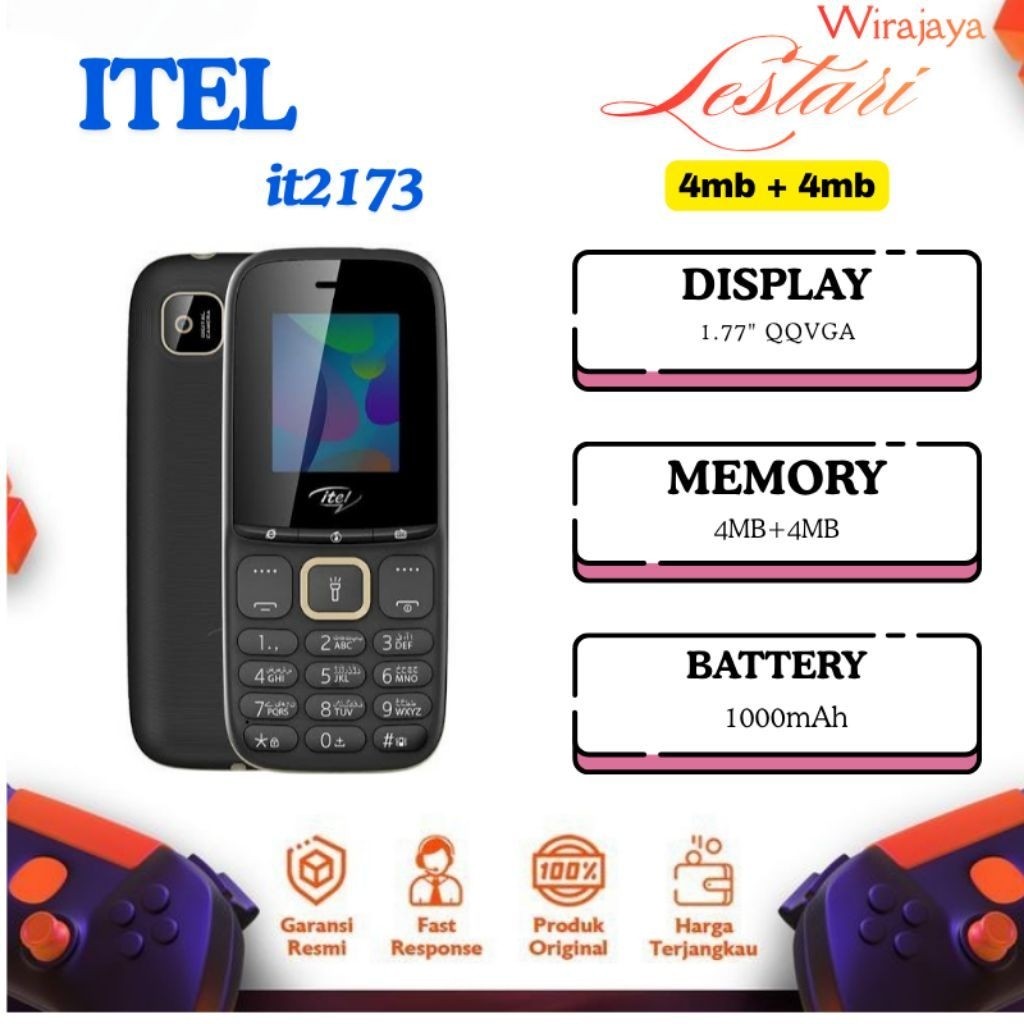 ITEL IT2173 feature phone Garansi Resmi