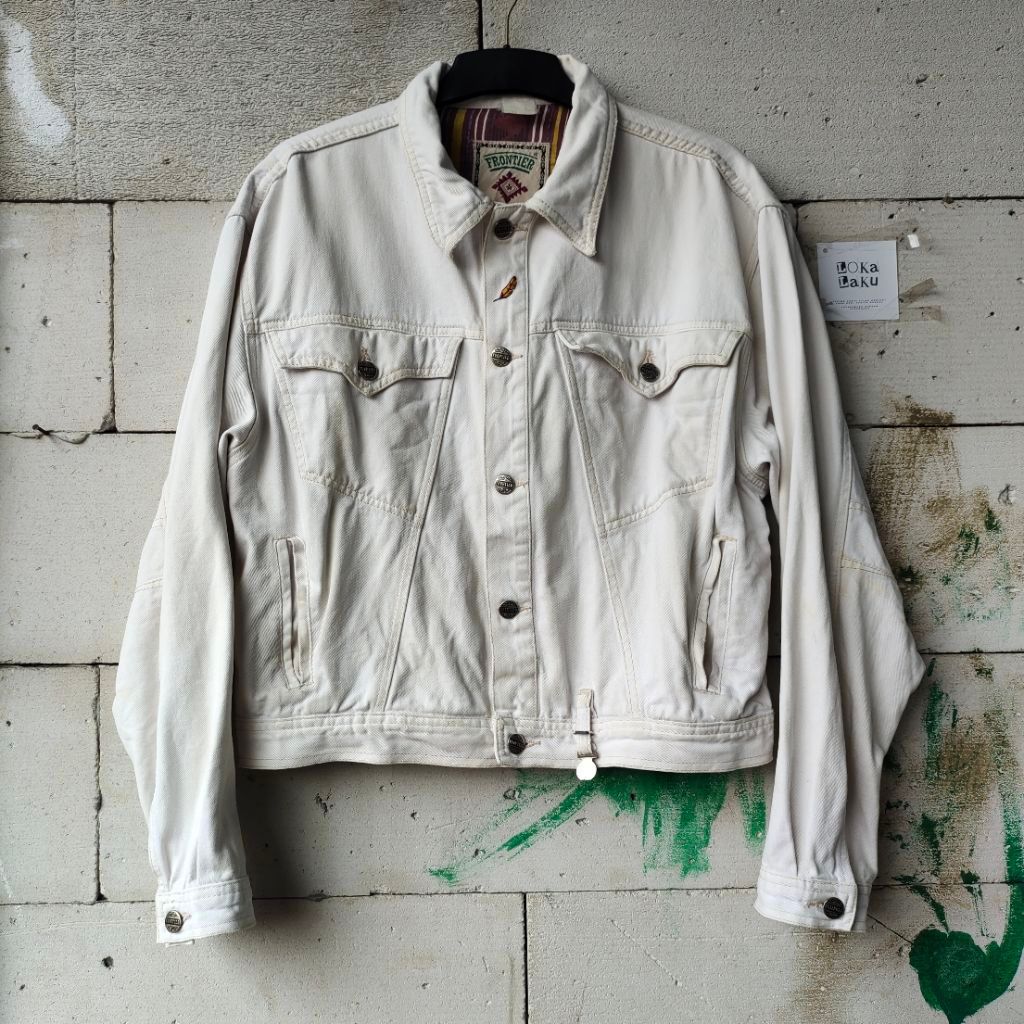 Frontier Casual Denim Jacket Trucker Jeans Boxy Fit