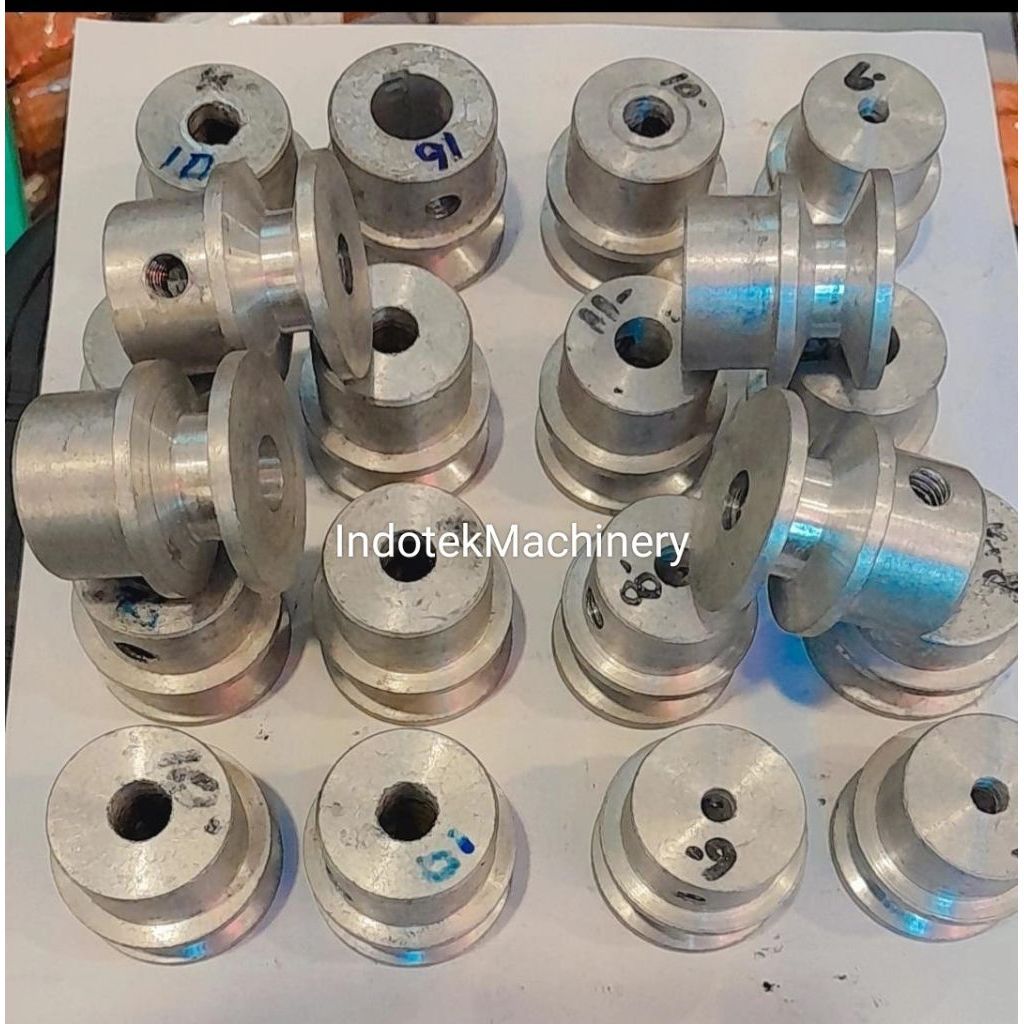 Pully Pulli A1 2" Inch Lubang As 6mm, As 8mm, As 14mm, As 15 Pully Alumunium
