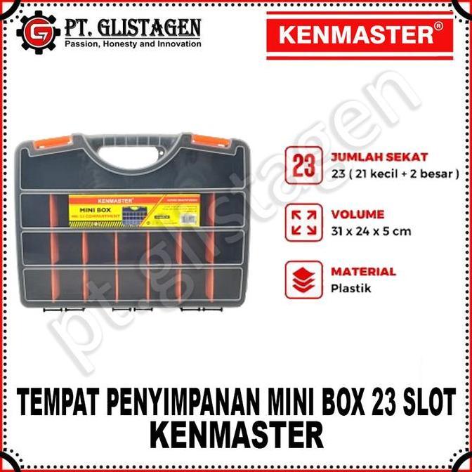 Memo- Kenmaster Mk 23 Slot Mini Box 23 Slot Mini Tool Box Plastik Toolbox With Handle Koper Rak Komp