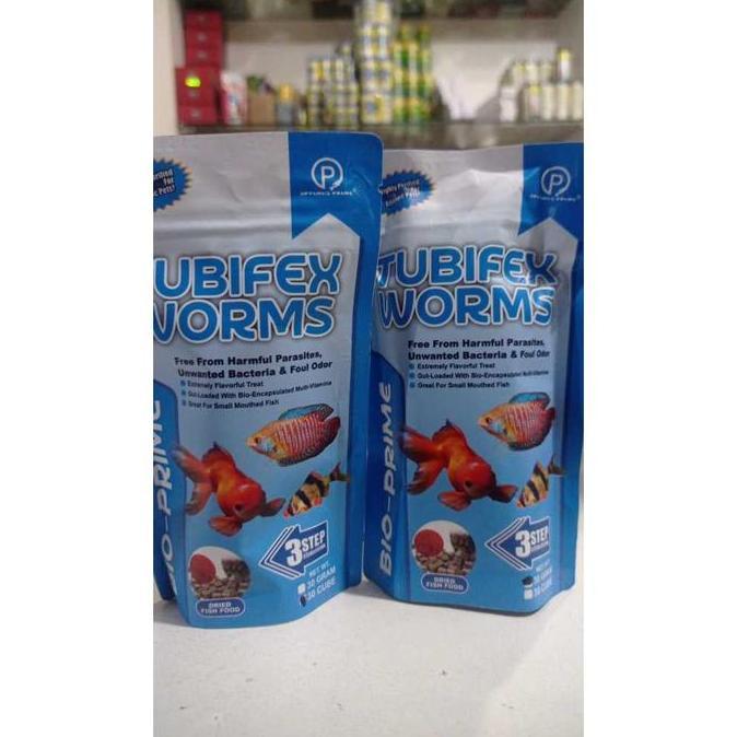 Bhsstore- Pakan Ikan Cacing Sutera / Cacing Kering Tubifex