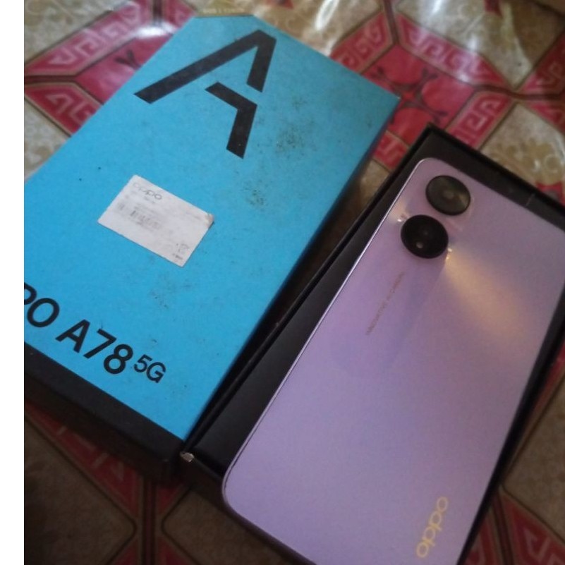 OPPO A78 5G Second Bekas 8/128GB Factory Unlock Fungsi Normal Purple Black