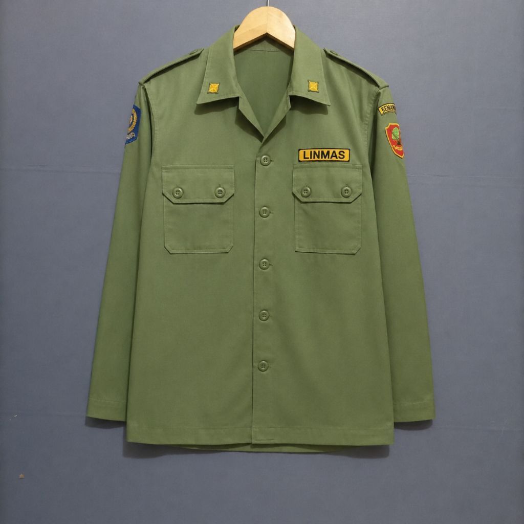 seragam linmas hansip TNI pria dan wanita bekas second