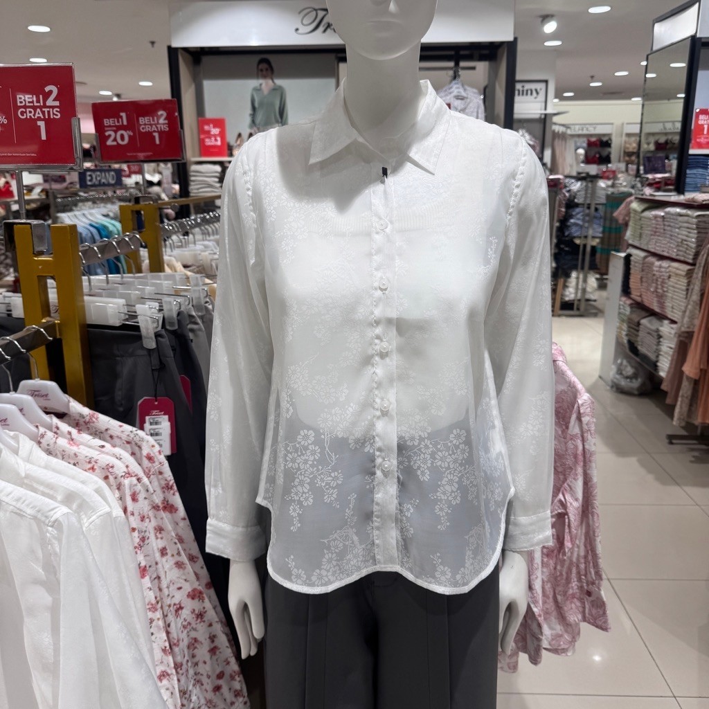 TRISET LADIES - NEW Kemeja Blouse Putih Wanita (S-XL)