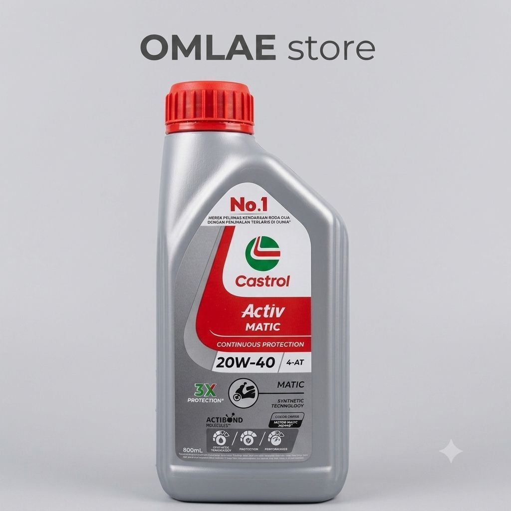 Oli Castrol Active 20W-40 800ml Matic Oli Motor Matic Paket Oli Castrol