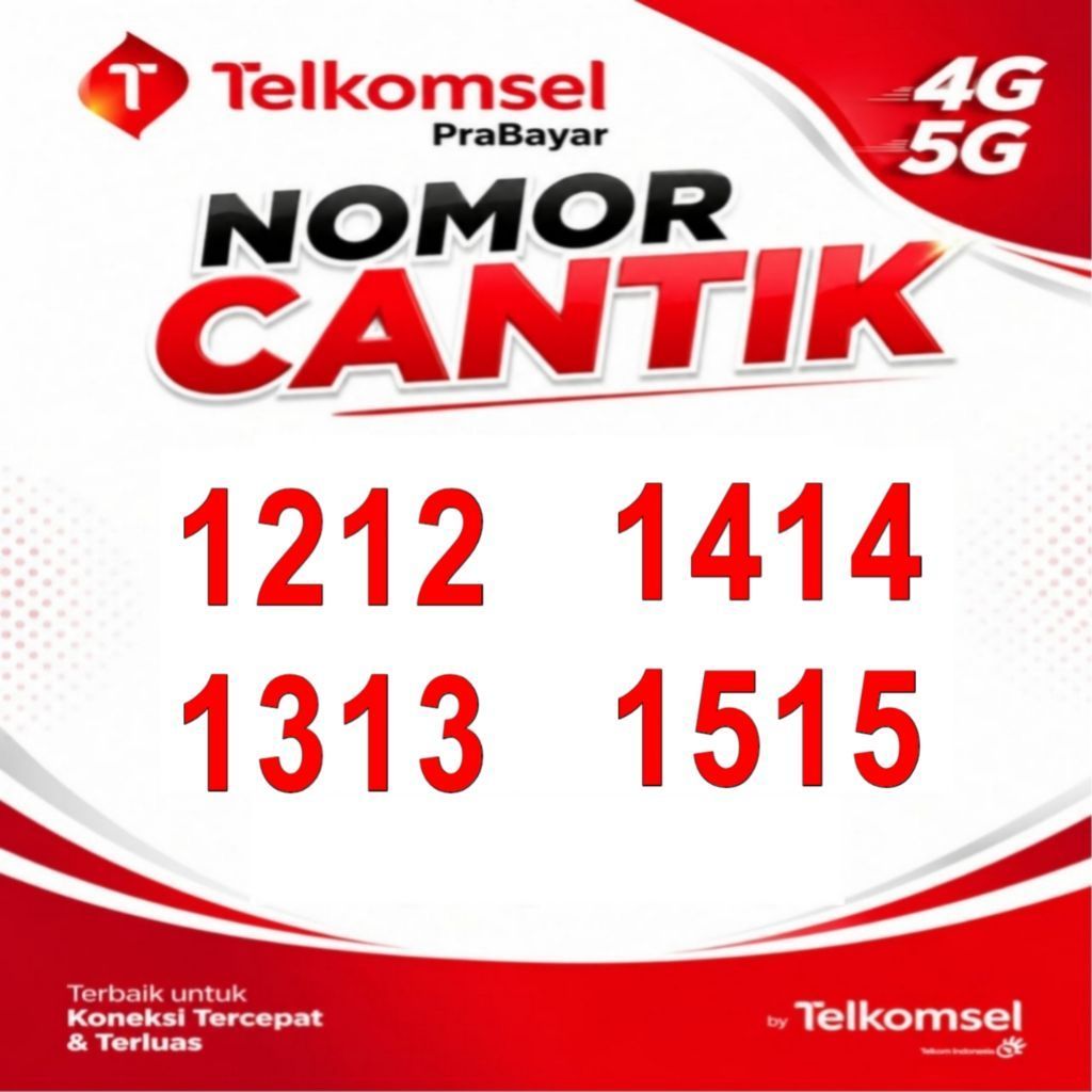 nomor cantik telkomsel ekor abab 1212 1313 1414 1515