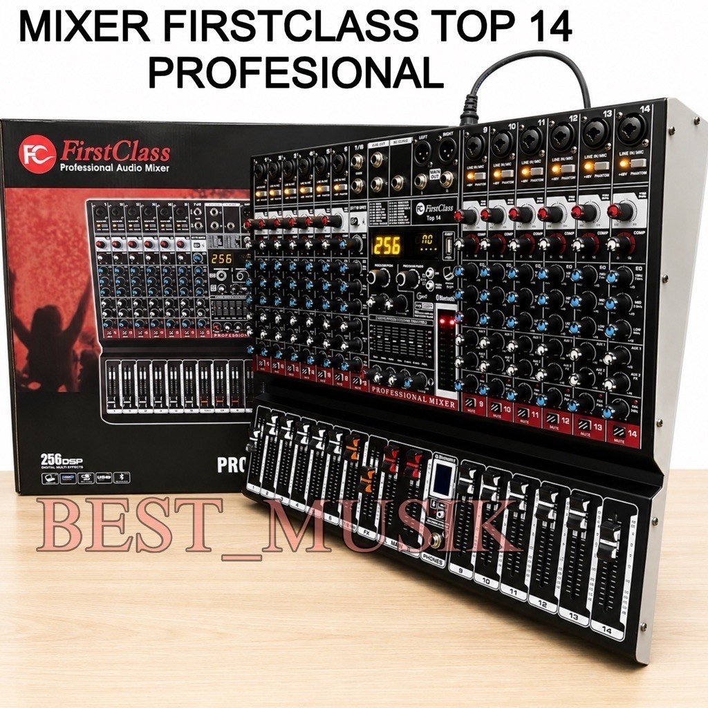 Mixer firstclass top 14 original 12 channel bluetooth top14