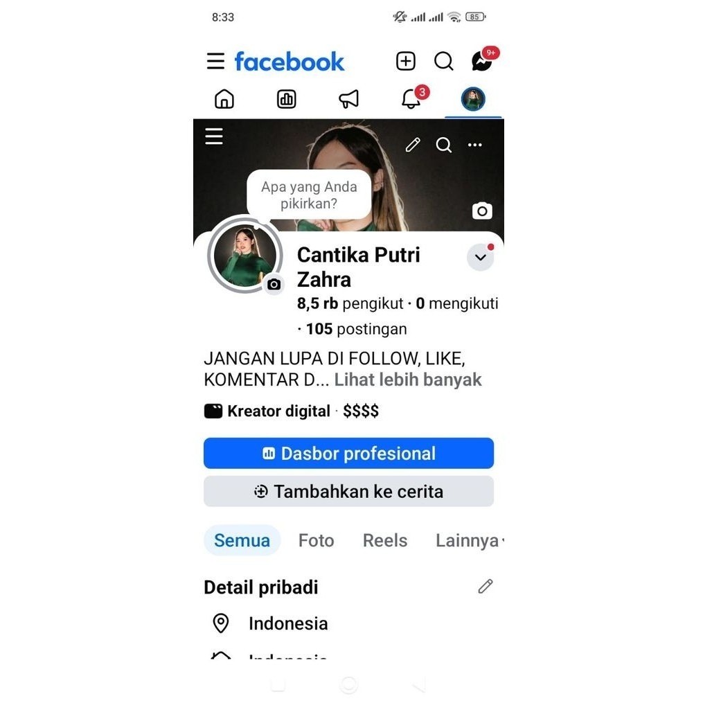 Fanspage Facebook atau halaman Facebook monetisasi konten