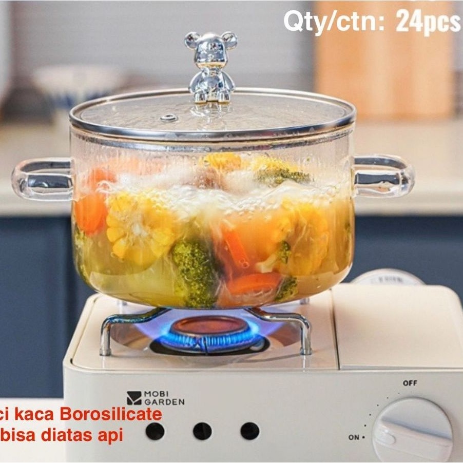 Panci Kaca Borosilicate Tahan Api