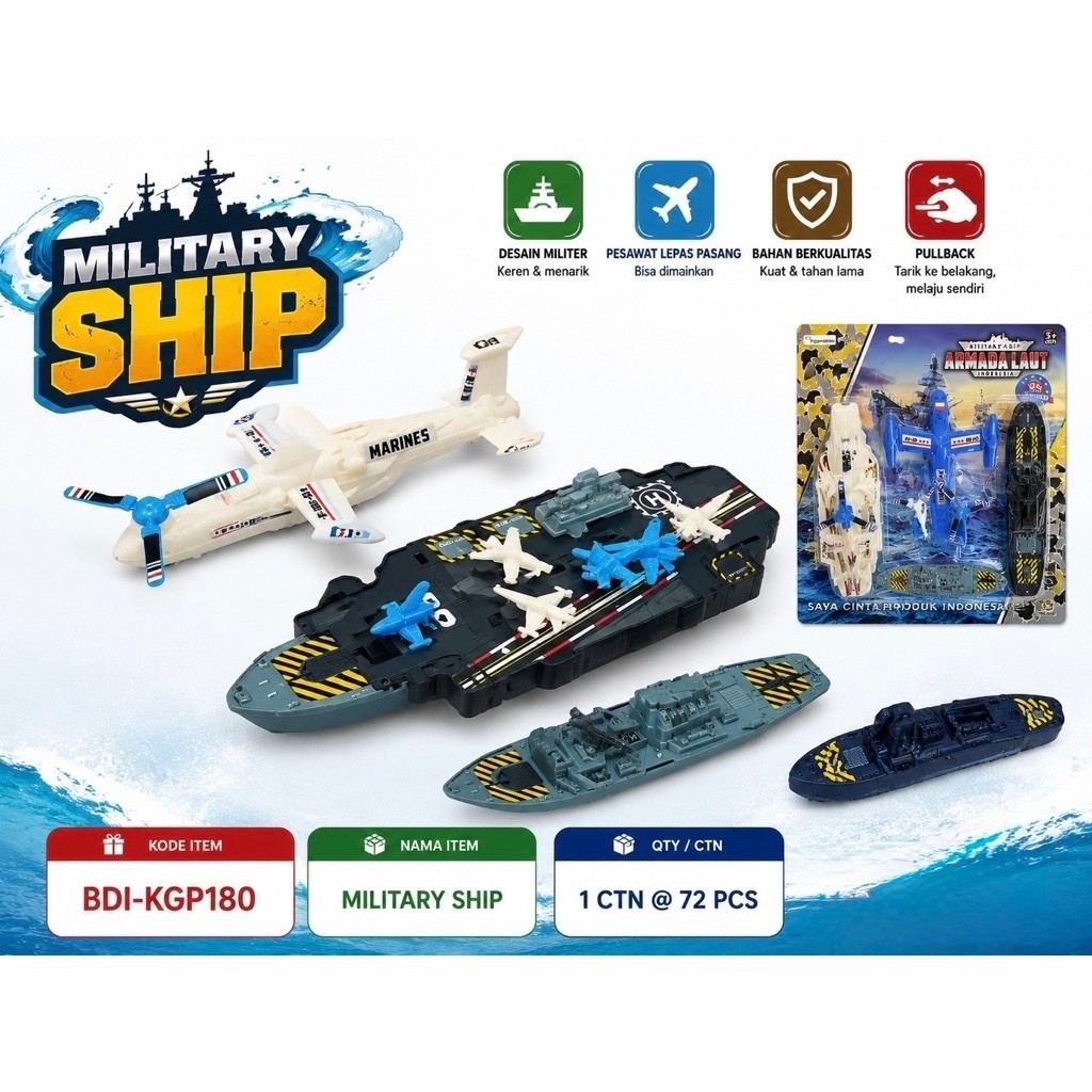 Mainan Armada Laut Military Ship Indonesia KGP180