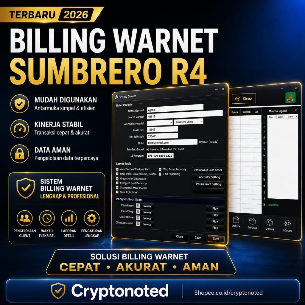 Software billing warnet sumbrero R3 dan R4