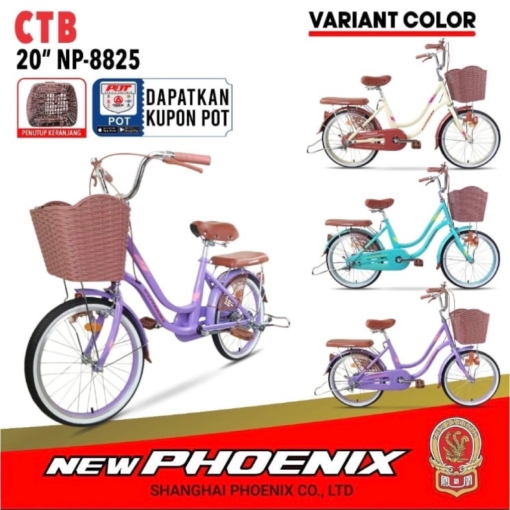 Sepeda Mini CTB 20” 24” & 26” NewPhoenix 8825 New Model City Bike Sepeda 20 inch 24 inch 26 inch wan