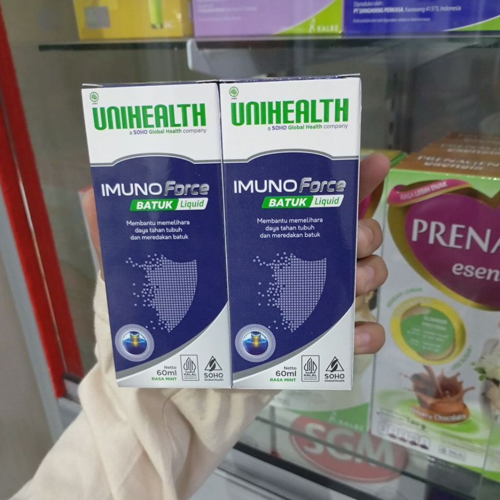 UNIHEALTH Imuno Force Batuk Liquid 60ml Rasa Mint