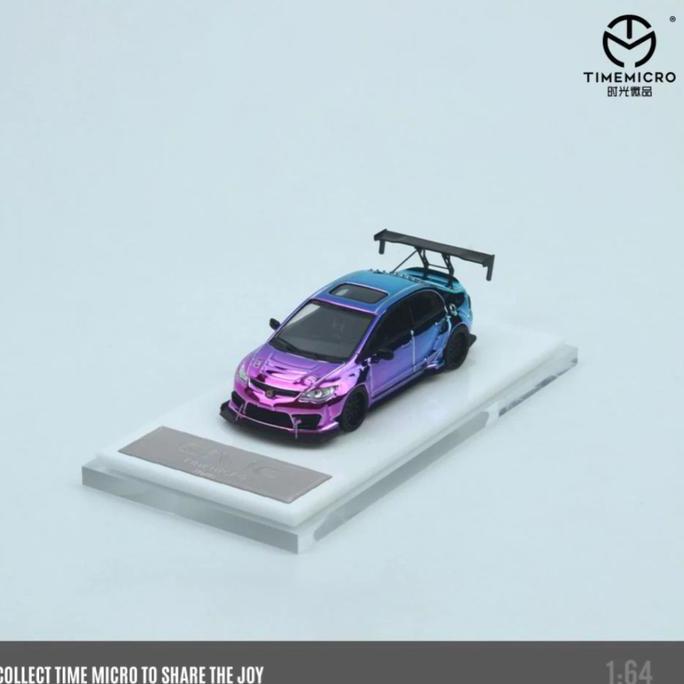 TM645730 - TIME MICRO 1:64 HONDA CIVIC CHROME PURPLE SMETOY