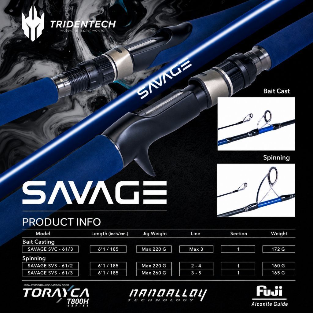 Joran Pancing Tridentech SAVAGE Spinning Jigging Series