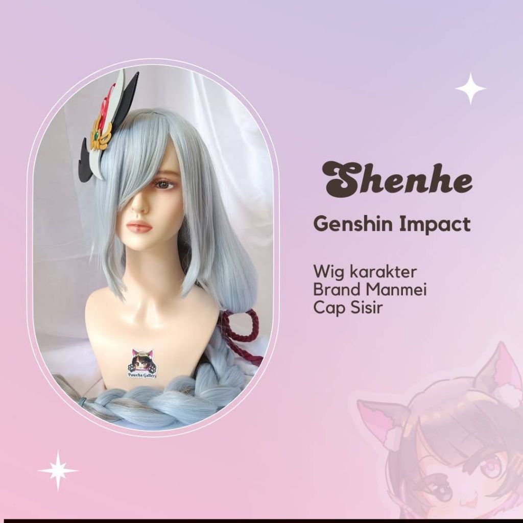 Wig Shenhe wig cosplay wig murah