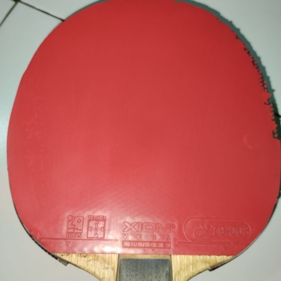 KARET BET TENIS MEJA BEKAS XIOM VEGA EUROPE 1.9MM ORIGINAL