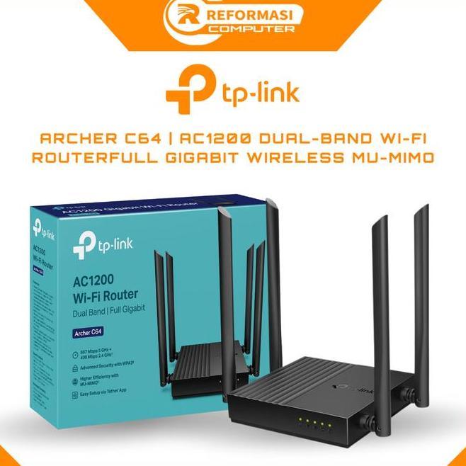 Tplink Archer C64 Ac1200 Dualband Wifi Router Tplink Archer C 64 Smart