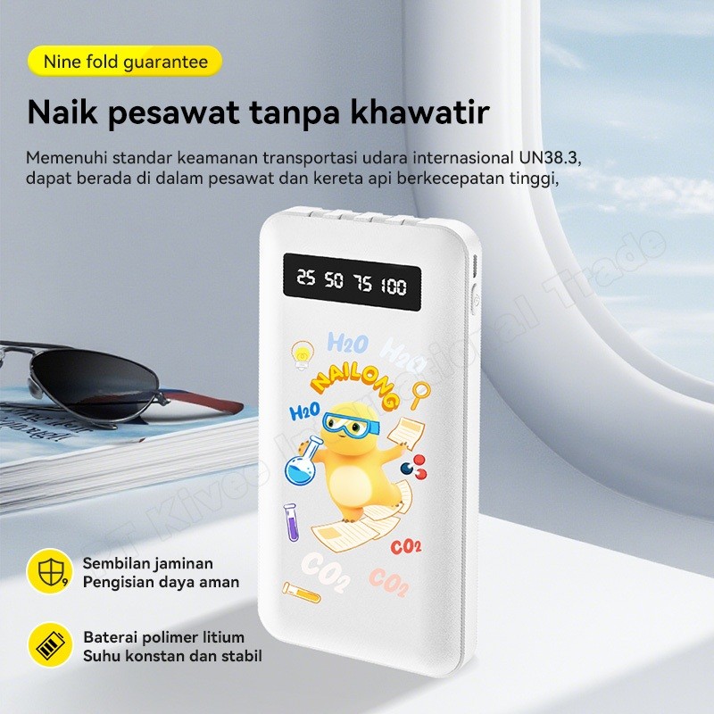 ( )KIVEE Powerbank Mini 10mAh Portable Dual Usb Output Power bank KV-PT113 Pro Black 100% Universal