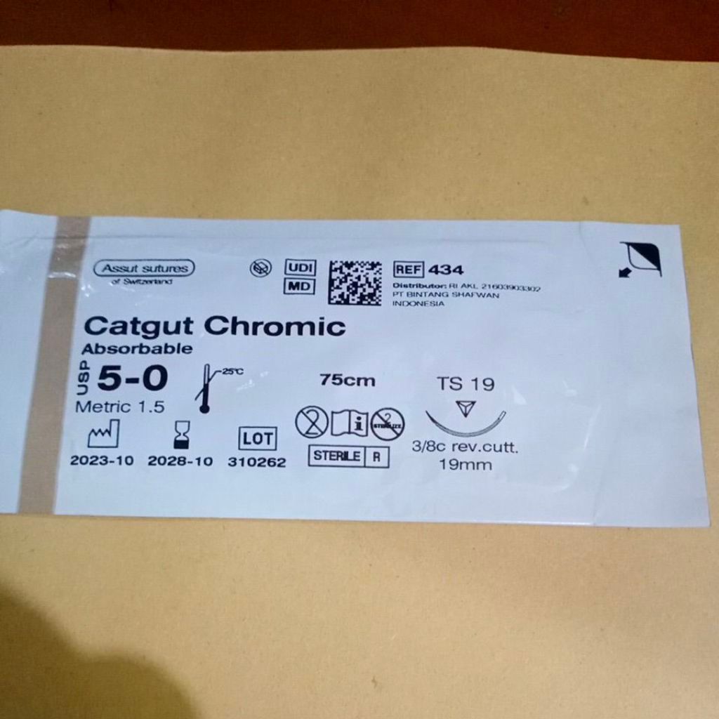 CHROMIC 5/0 TS19 revcut ( absorbable) /pc