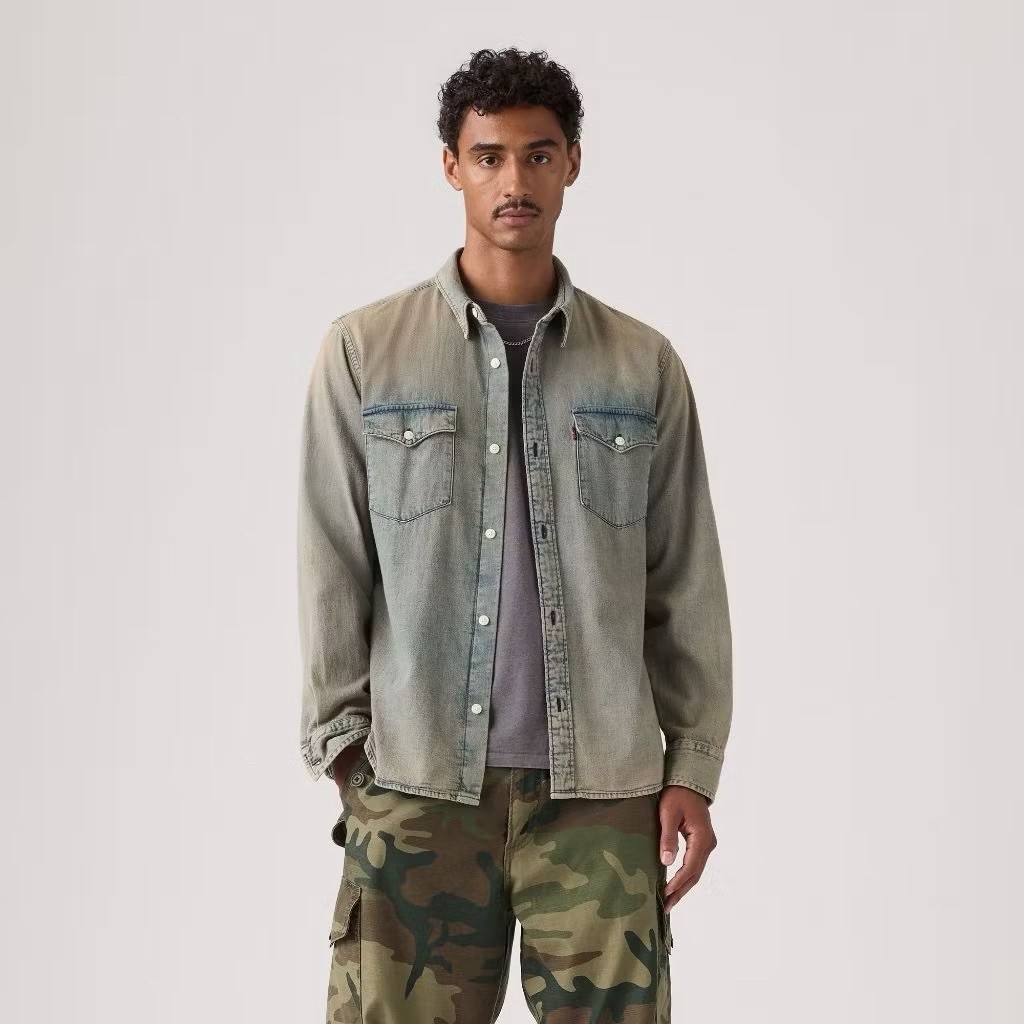 Levis Mens Relaxed Fit Western Shirt