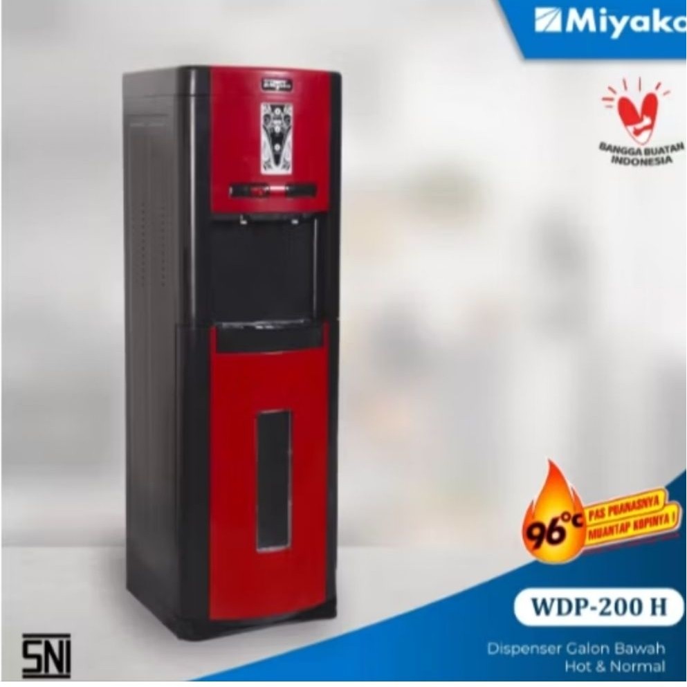 DISPENSER MIYAKO 200 GALON BAWAH / DISPENSER GALON BAWAH MIYAKO HOT & NORMAL / DISPENSER MIYAKO GALO