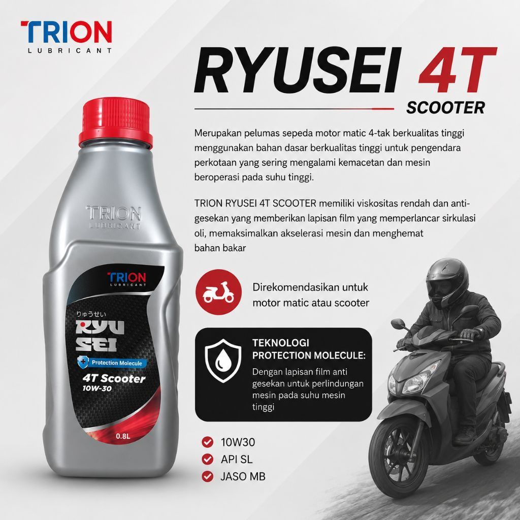 OLI TRION RYUSEI 4T SCOOTER 10W-30