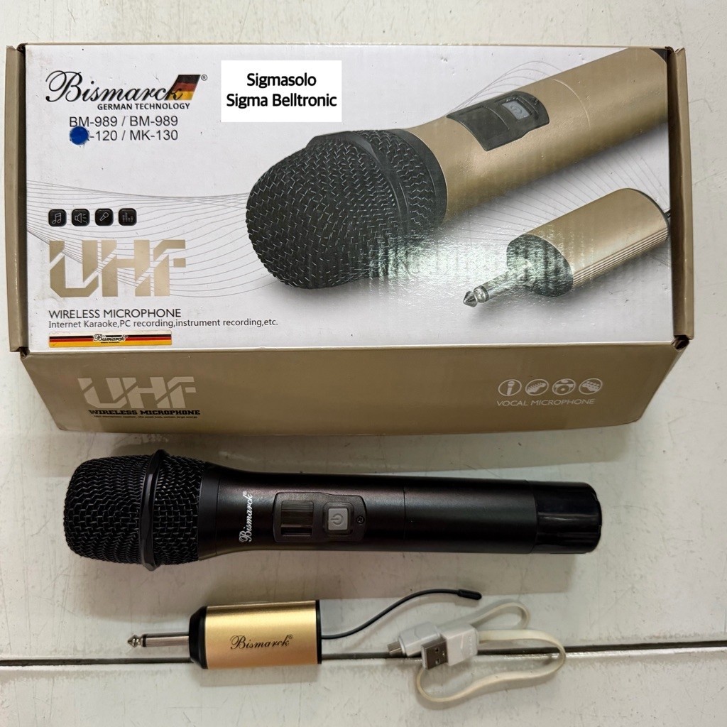 Mic wireless Bismarck MK-120/BM-989 microphone karaoke