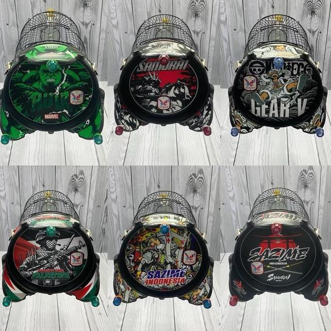 SANGKAR SAZIME DECAL HELOPET PLECI / KONIN / PRENJAK / CIBLEK / BURCIL LAINNYA  DIM 23 CM