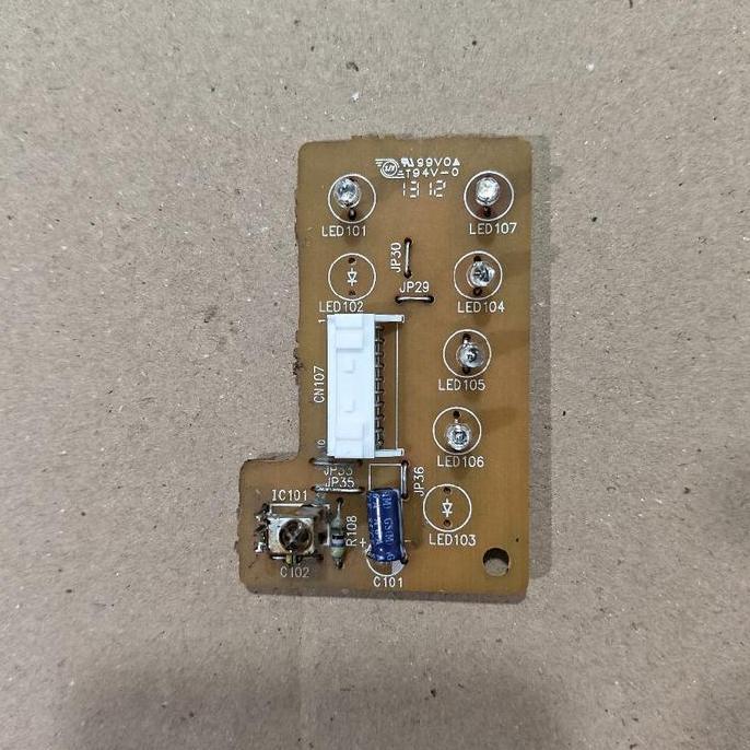 PCB MODUL SENSOR AC SHARP ECO INVERTER THAILAND QPWBFB693JBZZ  5 LED SOKET 10 PIN ORIGINAL BEKAS CAB