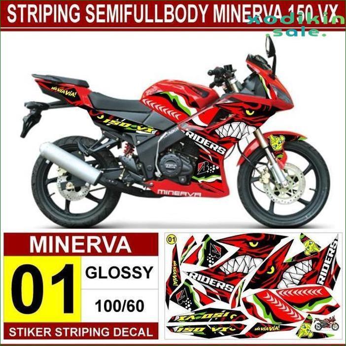 STRIPING MOTOR MINERVA 150 VX / VARIASI MINERVA 150 VX / DECAL MINERVA 150 VX MOTORCYCLE BEST QUALIT