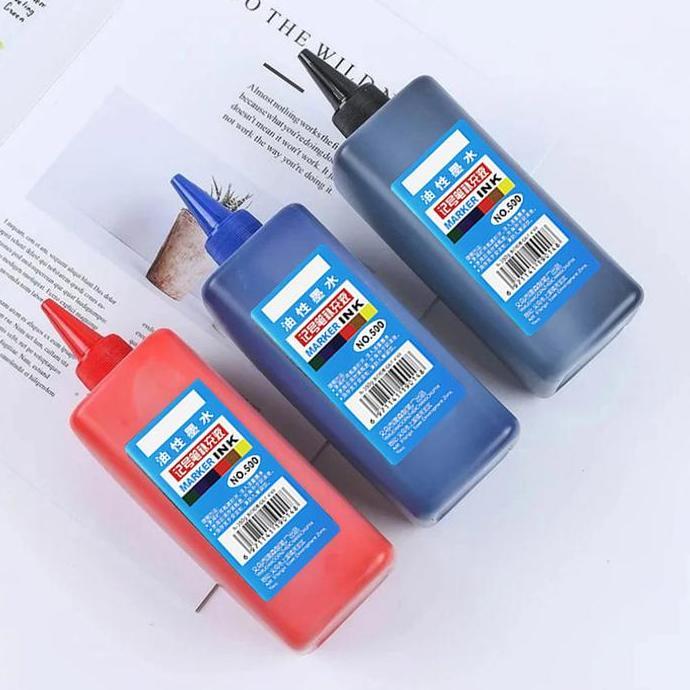 Threebook- Tinta Spidol Permanen Refill Tinta Spidol Permanent Tinta Spidol Hitam