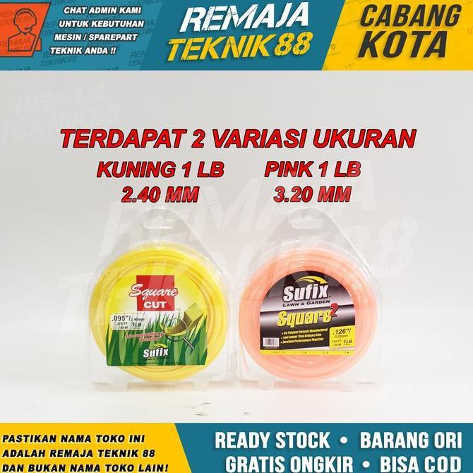 TERMURAH - TALI SENAR POTONG RUMPUT / SUFIX 1 LB / 1LB / PANJANG 40 - 83 METER