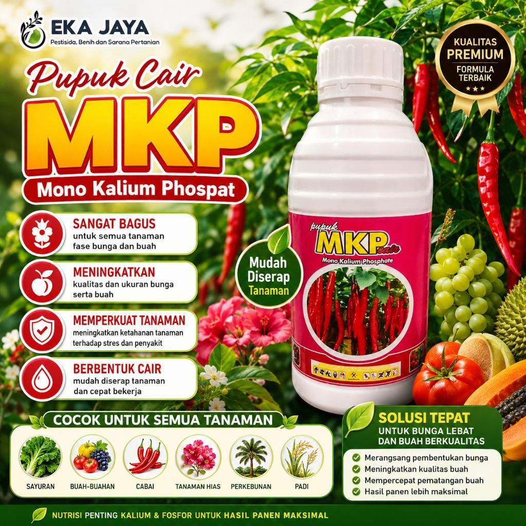 Pupuk Nutrisi Tanaman Mono Kalium Phospat MKP CAIR Liquid 1 liter