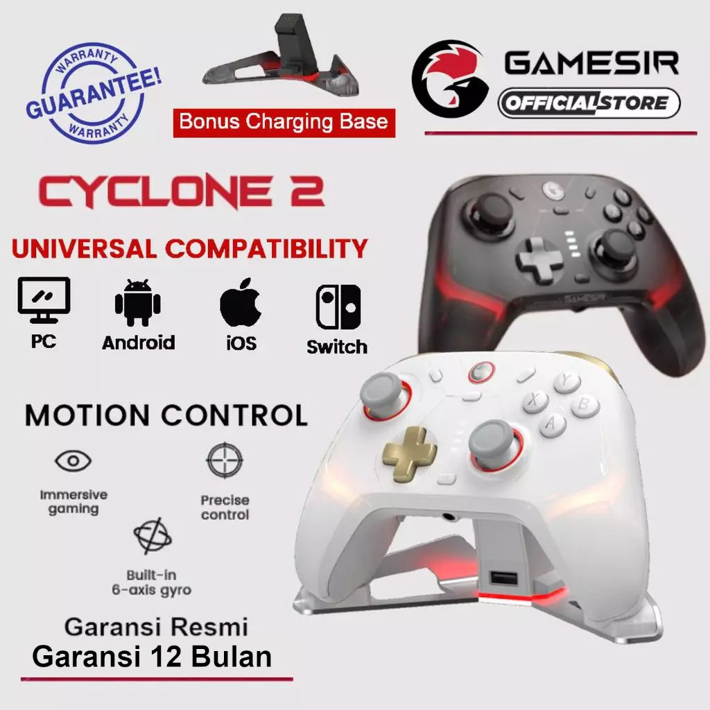 GameSir Cyclone 2 Wireless Gamepad Controller Joystick Hall Effect Multi-Platform