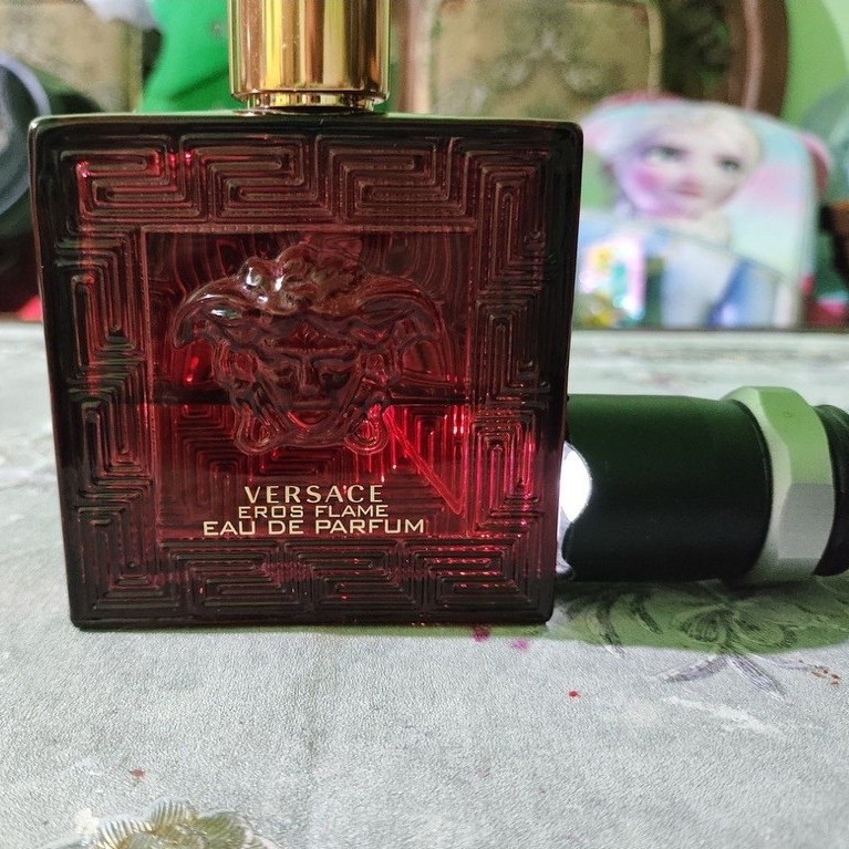VERSACE Eros Flame & EDP Preloved Parfum Pria Wanita Floral Musk Koleksi Koleksi