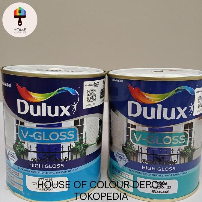 Dulux V-Gloss High Glos 1 Ltr/Cat Kayu/Cat Besi/Cat Kayu Dan Besi/Cat Kayu Dan Besi Interior/Cat Kay