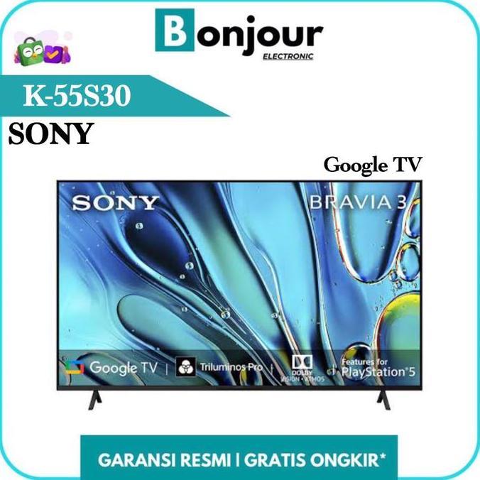 Tv Sony Bravia 3 K-55S30 55 Inch Google Tv Sony 55S30 4K Hdr 55 Inci Sony S30