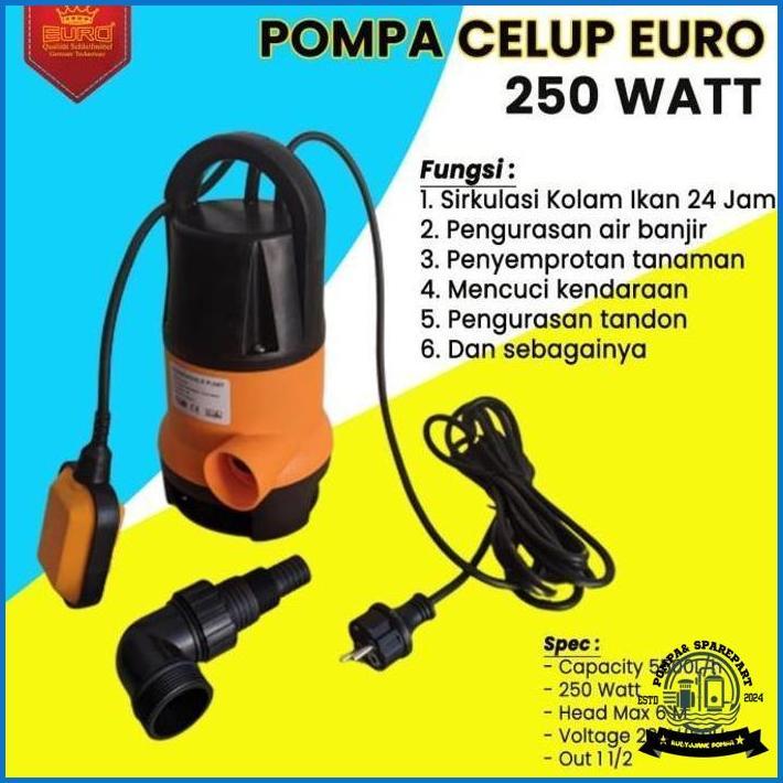 Submersible Pump I Pompa Celup Air Kotor 250 Watt Dijamin Original Best Quality
