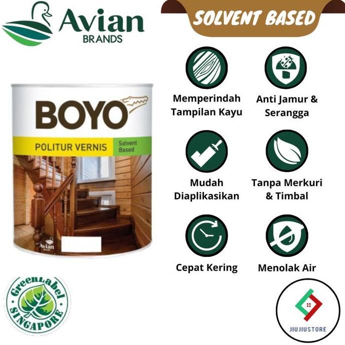 Boyo Politur Vernis Solvent Based 1Kg - Vernis Plitur Boyo Vernis 1Kg